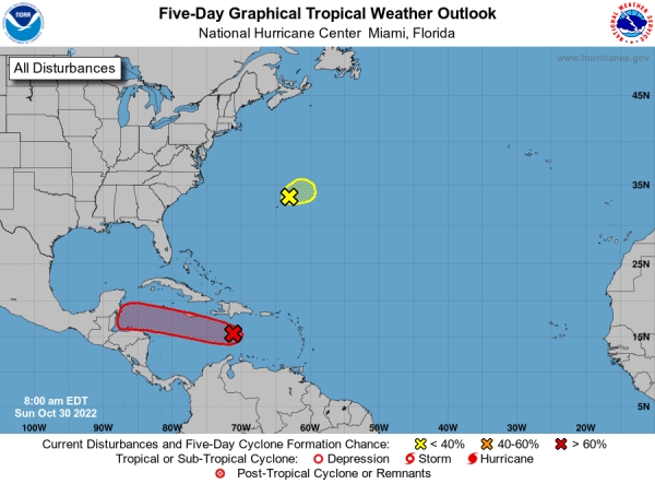 ONAMET informa da seguimiento dos posibles ciclones